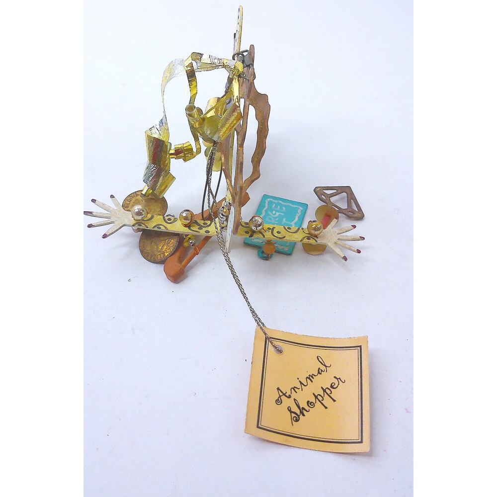 Vintage Silvestri Fanciful Flights Karen Rossi Animal Shopper Christmas Ornament - Picture 7 of 7